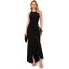 image:imageAdrianna Papell Ruffle Crepe Halter Gown Radiant FuchsiaBlack