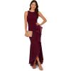 image:imageAdrianna Papell Ruffle Crepe Halter Gown Radiant FuchsiaCabernet