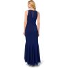 image:imageAdrianna Papell Ruffle Crepe Halter Gown Radiant FuchsiaNavy Sateen