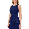 image:imageAdrianna Papell Ruffle Crepe Halter Gown Radiant FuchsiaNavy Sateen
