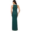 image:imageAdrianna Papell Womens Bead Halter Long DressGem Green