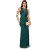 image:imageAdrianna Papell Womens Bead Halter Long DressGem Green