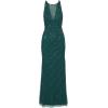 image:imageAdrianna Papell Womens Bead Halter Long DressGem Green