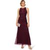 image:imageAdrianna Papell Womens Bead Halter Long DressNight Plum