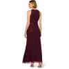 image:imageAdrianna Papell Womens Bead Halter Long DressNight Plum