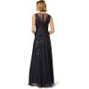 image:imageAdrianna Papell Womens Bead Metallic Mesh DressNavySilver