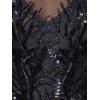 image:imageAdrianna Papell Womens Bead Metallic Mesh DressNavySilver