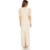 image:imageAdrianna Papell Womens Bead Surplice Blouson GownSoft Silk