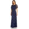 image:imageAdrianna Papell Womens Beaded Blouson DressSpecial Occasion DressLight Navy