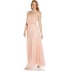 image:imageAdrianna Papell Womens Beaded Blouson Gown with Spaghetti StrapsBlush