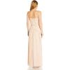 image:imageAdrianna Papell Womens Beaded Blouson Gown with Spaghetti StrapsFlaxen