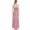 image:imageAdrianna Papell Womens Beaded Blouson Gown with Spaghetti StrapsRoseMercury