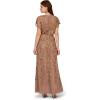 image:imageAdrianna Papell Womens Beaded Blouson Gown with Spaghetti StrapsStone