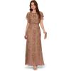 image:imageAdrianna Papell Womens Beaded Blouson Gown with Spaghetti StrapsStone