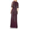 image:imageAdrianna Papell Womens Beaded Blouson GownDeep Amethyst