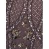 image:imageAdrianna Papell Womens Beaded Cape Sleeve Long DressMoonscape