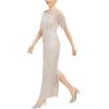 image:imageAdrianna Papell Womens Beaded Column GownMarble