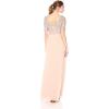 image:imageAdrianna Papell Womens Beaded Elbow Sleeve Gown Plus SizeEnglish Rose