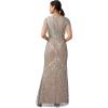 image:imageAdrianna Papell Womens Beaded Gown with FringeSterlingNude