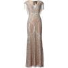 image:imageAdrianna Papell Womens Beaded Gown with FringeSterlingNude