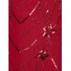 image:imageAdrianna Papell Womens Beaded Mesh DressCranberry