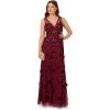 image:imageAdrianna Papell Womens Beaded Mesh Illusion DressMahogany