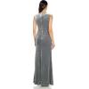 image:imageAdrianna Papell Womens Beaded Velvet Mermaid GownSpecial Occasion DressSilver