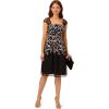 image:imageAdrianna Papell Womens Border Embroidery Midi DressBlackIvory