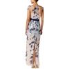 image:imageAdrianna Papell Womens Cascading Floral Column Gown  Floor Length Elegant Evening Gown with Satin Ribbon Tie amp Cap Sleeves Midnight MultiNude 16