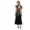 image:imageAdrianna Papell Womens Embellished Godet DressMidnight Multi