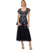 image:imageAdrianna Papell Womens Embellished Godet DressMidnight Multi