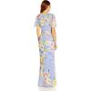 image:imageAdrianna Papell Womens Floral Chiffon Beaded GownPeri Multi