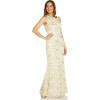 image:imageAdrianna Papell Womens Floral Embroidery Halter GownIvory Multi