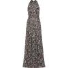 image:imageAdrianna Papell Womens Foiled Printed Chiffon GownBlack Multi