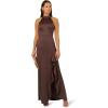 image:imageAdrianna Papell Womens Halter Slim Coulmn GownDark Brown