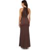 image:imageAdrianna Papell Womens Halter Slim Coulmn GownDark Brown