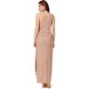 image:imageAdrianna Papell Womens Metallic Knit Cascade GownGinger
