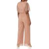 image:imageAdrianna Papell Womens Metallic Pleat JumpsuitRose Gold