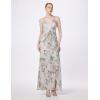 image:imageAdrianna Papell Womens Metallic Print Mesh GownSilver Multi