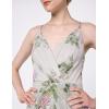 image:imageAdrianna Papell Womens Metallic Print Mesh GownSilver Multi