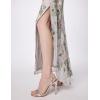 image:imageAdrianna Papell Womens Metallic Print Mesh GownSilver Multi