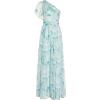 image:imageAdrianna Papell Womens One Shoulder Long DressSpring Green Multi