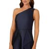 image:imageAdrianna Papell Womens One Shoulder Mikado GownMidnight