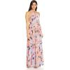 image:imageAdrianna Papell Womens Printed Chiffon Halter GownOpalCoral Multi