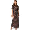 image:imageAdrianna Papell Womens Sequin Lace Mermaid DressBlackNude