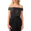 image:imageAdrianna Papell Womens Sequin Off The Shoulder GownBlack