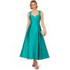 image:imageAdrianna Papell Womens Sweetheart Mikado Ankle DressExotic Jade