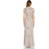 image:imageAdrianna Papell Womens VNeck Beaded GownMarble