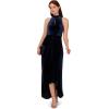 image:imageAdrianna Papell Womens Velvet High Low GownMidnight