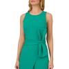 image:imageAdrianna Papell Womens Wide Leg Bow Detail JumpsuitBotanic Green